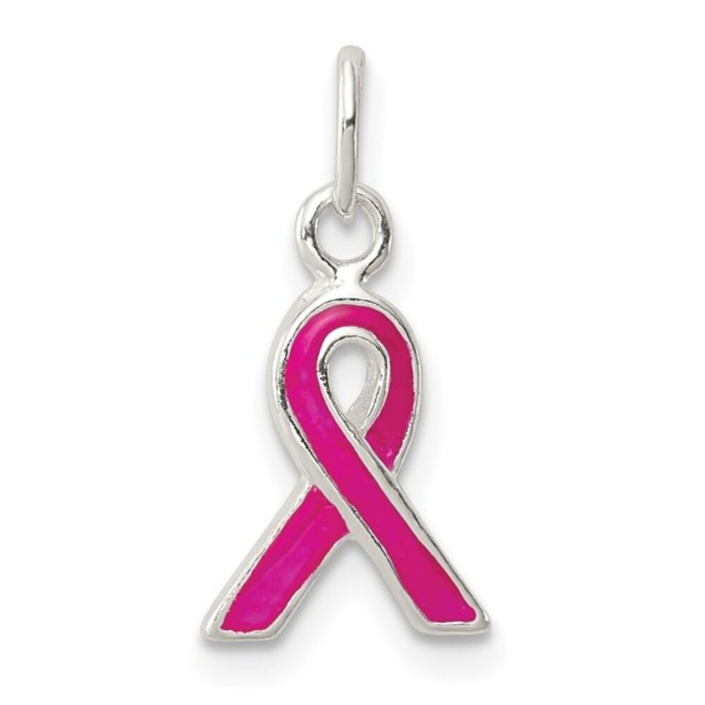 925 Sterling Silver Enameled Awareness Charms pink green blue purple white black